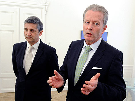 © APA/Herbert Pfarrhofer Michael Spindelegger und Reinhold Mitterlehner