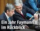 Bundeskanzler Werner Faymann und ehemaliger Vize Michael Spindelegger