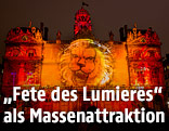 Beleuchtetes Gebäude in Lyon