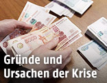 Russische Rubel-Geldscheine