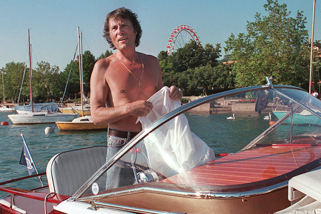 © APA/Keystone Udo Jürgens auf einem Motorboot