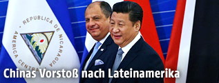 Chinas Staats- und Parteichef Xi Jinping gemeinsam mit Luis Guillermo Solis, Pr&auml;sident von Costa Rica