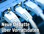 Netzwerkkabel an Server