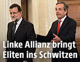 Spaniens Regierungschef Mariano Rajoy und der griechische Ministerpräsident Antonis Samaras