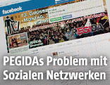 Die facebook-Seite der PEGIDA
