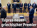 Griechenlands Ministerpr&auml;sident Alexis Tsipras bei der Angelobung