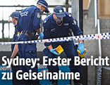 Polizisten am Tatort der Sydney-Geiselnahme