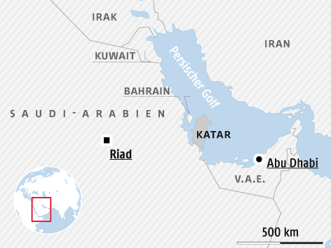 © APA/ORF.at Karte der arabischen Halbinsel