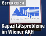 Schild des AKH Wien