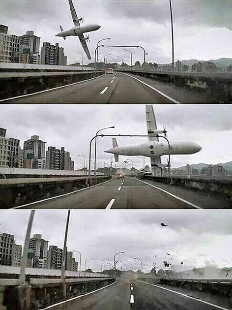© AFP Abstürzendes Flugzeug