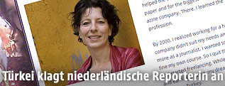 Screenshot des Webblogs von Frederike Geerdink kurdishmatters.com mit einem Portr&auml;t der Journalistin