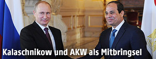 Russischer Präsident Vladimir Putin und der ägyptische Präsident Abdel Fattah al-Sisi