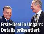 Ungarns Ministerpräsident Viktor Orban und Erste Group Bank AG-Vorstandsvorsitzender Andreas Treichl
