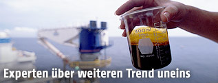 Reagenzglas mit Schweröl
