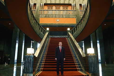 © APA/EPA Staatspräsident Recep Tayyip Erdogan im Weißen Palast (Ak Saray) in Ankara