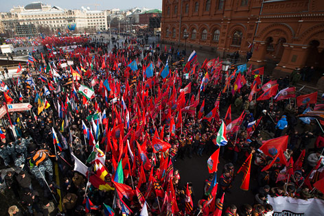 © AP/Ivan Sekretarev Demonstration in Moskau