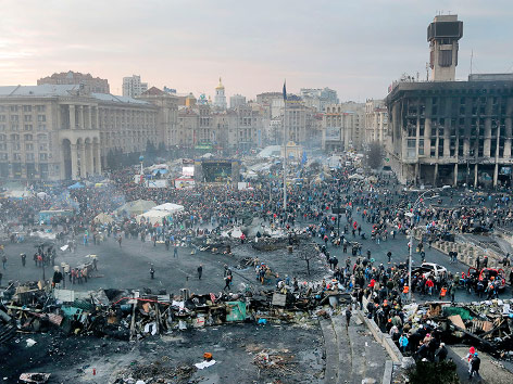 © APA/AP/Efrem Lukatsky Der Maidan am 20. Februar 2014
