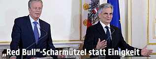 Bundeskanzler Werner Faymann und Vizekanzler Reinhold Mitterlehner