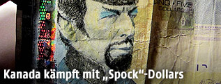 Kanadische 5-Dollar-Note mit Spock-Zeichnung
