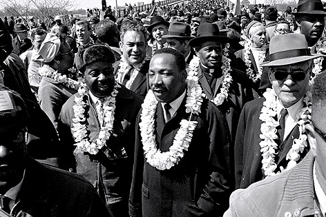© AP Der Bürgerrechtler Martin Luther King im März 1965 in Selma