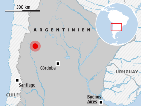 © APA/ORF.at Karte von einem Teil von Argentinien