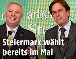 Steirischer LHStv. Hermann Sch&uuml;tzenh&ouml;fer (&Ouml;VP) und LH Franz Voves (SP&Ouml;)