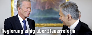 Vizekanzler Reinhold Mitterlehner und Bundeskanzler Werner Faymann