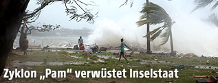 Verwüstes Gebiet in Vanuatu