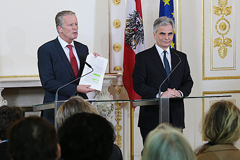 Bundeskanzler Faymann und Vizekanzler Mitterlehner