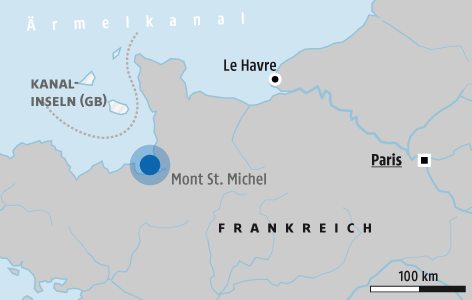 © APA/ORF.at Karte vom Mont Saint-Michel