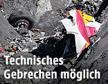 Wrackteile der abgest&uuml;rzten Germanwings-Maschine