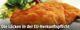 Schnitzel am Teller