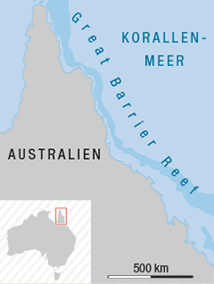 Karte zeigt Ort eines geplanten Kohlekraftwerks am Great Barrier Reef