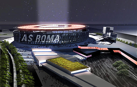 © APA/EPA/AS Roma Press Office Rendering des neuen Stadions von AS Roma