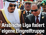Ägyptischer Präsident Abdel Fattah al-Sisi und Saudi-Arabiens König Salman
