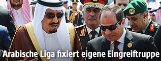 Ägyptischer Präsident Abdel Fattah al-Sisi und Saudi-Arabiens König Salman