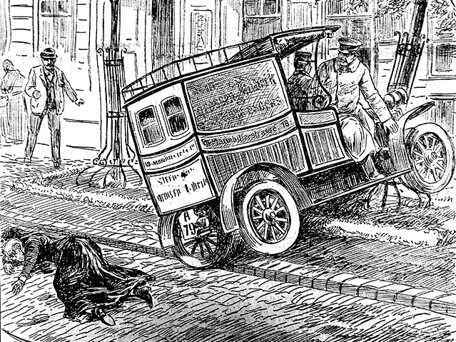 © Metroverlag Illustrationen aus dem Buch "Spektakuläre Unglücksfälle aus dem alten Wien"