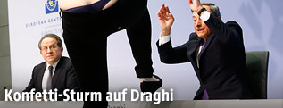 Tumult bei Draghi-Pressekonferenz