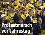 Demonstranten in Seoul