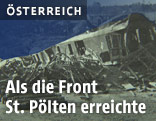 Zerstörter Bahnhof in St. Pölten