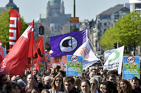 © Reuters/Eric Vidal Demonstranten in Brüssel