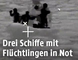 Einsatzkr&auml;fte auf der Suche nach Fl&uuml;chtlingsschiff