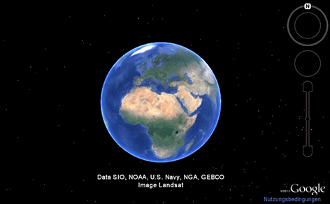 © Google Web-Benutzeroberfläche von Google Earth