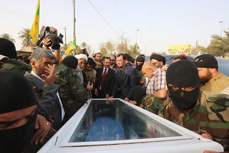 Sarg mit Izzat Ibrahim al-Douri