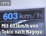 Bildschrim zeigt Geschwindigkeit