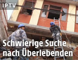 Soldaten bei den Bergungsarbeiten in Kathmandu