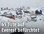 Lawine am Everest Base Camp