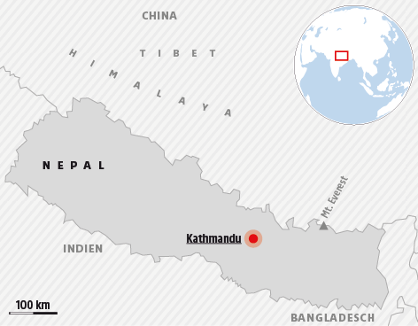 Karte von Nepal