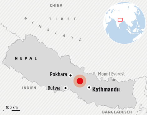 © APA/ORF.at Karte von Nepal