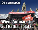 Die Spitzenpolitiker der SP&Ouml; beim traditionellen Maiaufmarsch